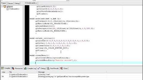 opengl-dodecahedron en el lenguaje C - parte3