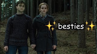 Harry and Hermione being besties for 2 minutes straight