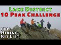 10 PEAK CHALLENGE in a STORM - HIKING KIT LIST Lake District UK Scafell Pike Backpacking