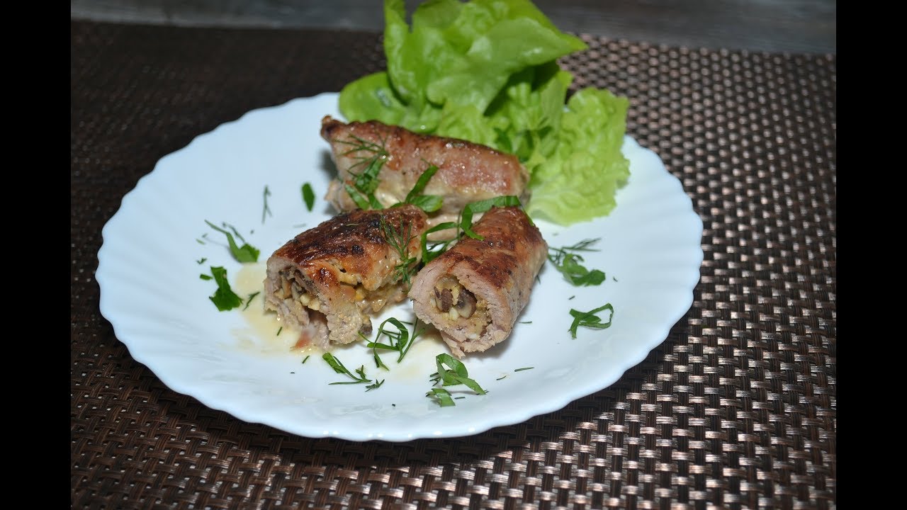 Мясные рулетики с начинкой!