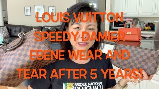 Louis Vuitton Damier Ebene Speedy Wear And Tear After 5 Years