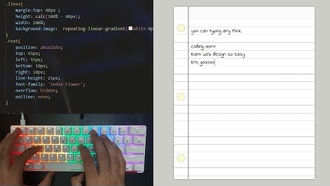 ASMR Programming - Paper Background  Using HTML ,CSS Only- No Talking