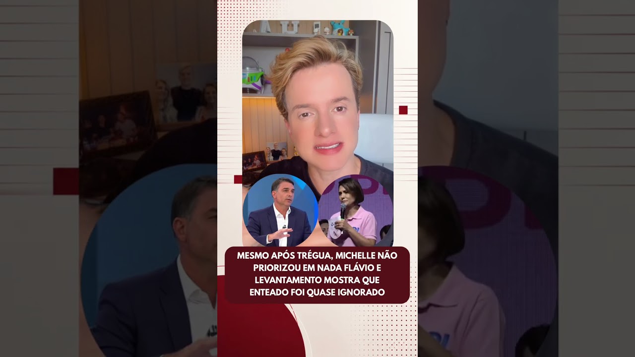 Mesmo após trégua, Michelle não priorizou em nada Flávio e levantamento mostra “ignorada”