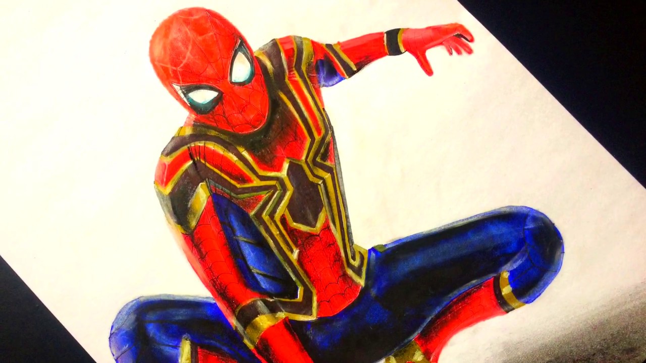 Speed Drawing Iron Spider Suit (Avengers Infinity War) - YouTube