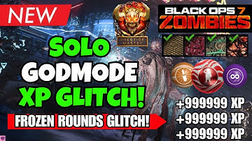 NEW BO7 SOLO AFK UNLIMITED XP GLITCH! GODMODE + ROUND FREEZE/LEVEL 1000/XP/CAMOS! BO7 ZOMBIES GLITCH