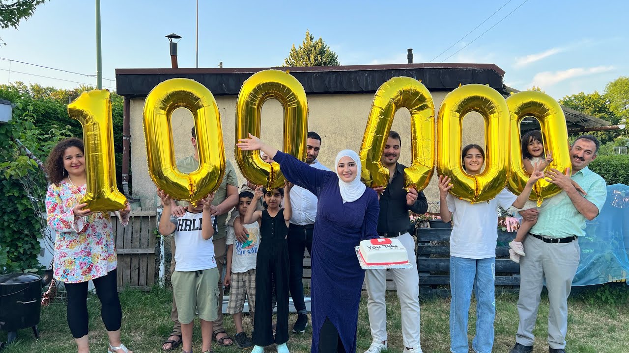 حفلة الـ 100 الف مشترك | سويت اكبر جدر دولمه واحلى كيكه