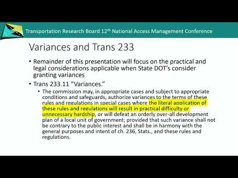 AM18 (35) Setback and Access Management: WisDOT TRANS 233 Experience