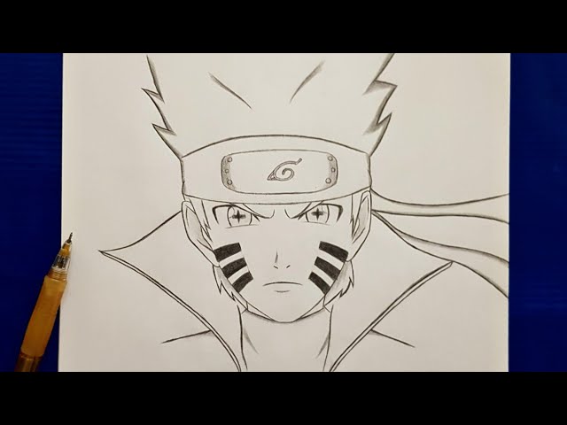 how to draw Naruto ( Six Paths Sage Mode ), Naruto step by step