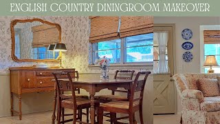 English Country Dining Room Makeover ~ Home Decorating Ideas + Cottage WALLPAPER