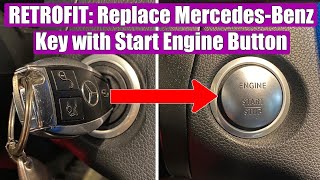 RETROFIT: How to install Mercedes-Benz Engine Start Stop Button (replacing key) in few simple steps Resimi