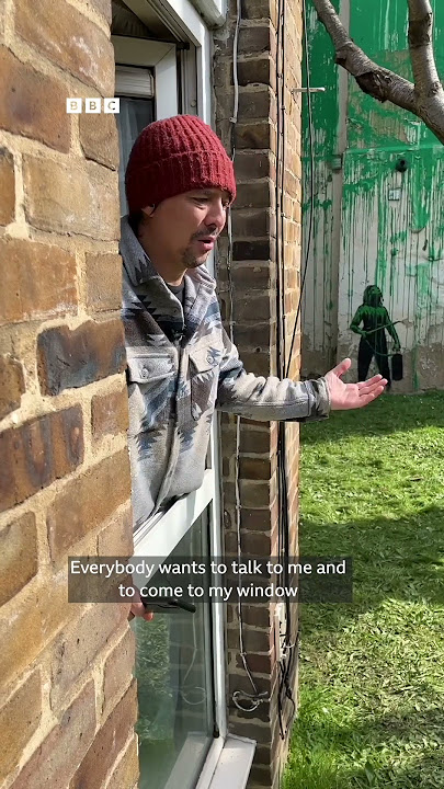 'Banksy's latest mural is in my garden!' - BBC World Service #shorts