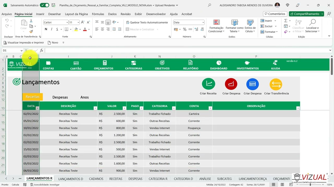 Migrar dados de uma planilha para uma nova planilha Atualizada.