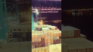 Loading operation on container ship.   #merchantnavy  #sea  #container  #ship  #shipping  #ships