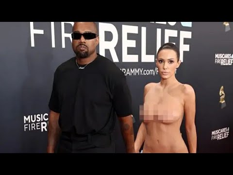 2025 Grammy Nominee Kanye West And His Naked Wife Bianca Censori Stuns