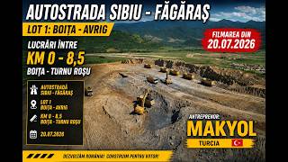 Autostrada A13 Sibiu Făgăraș lot1 Boița Avrig lucrări km 0 8,5 Boița Turnu Roșu 20 07 2026