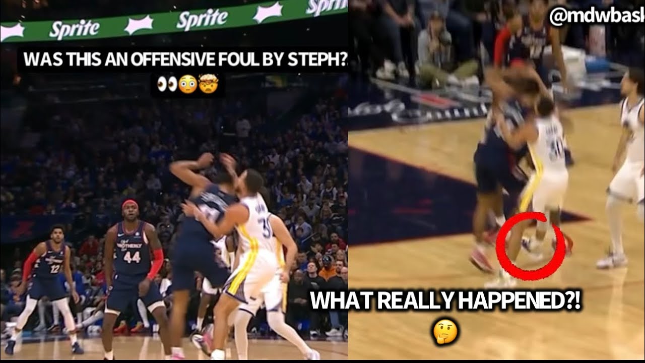 WAS THIS REALLY AN OFFENSIVE FOUL ON STEPH CURRY?! 👀😳🤯 viral nba 