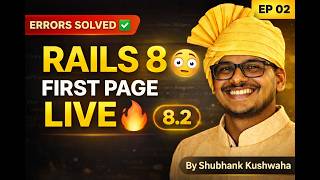 Rails 8 First Page LIVE 🚀 (Errors Solved 😳) | Ruby on Rails Hindi