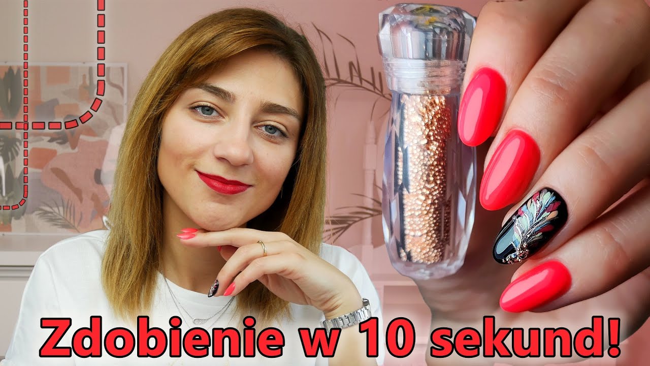 Piórko w 5 sekund — szybkie i proste zdobienie salonowe — hybryda krok po kroku — Lakierowniczka