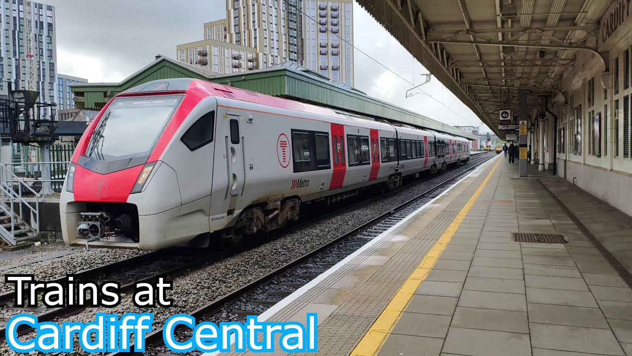 Trains at Cardiff Central 13/09/2025