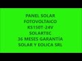 Panel solar 150wp ks150t24v solartec en solar y eolica srl