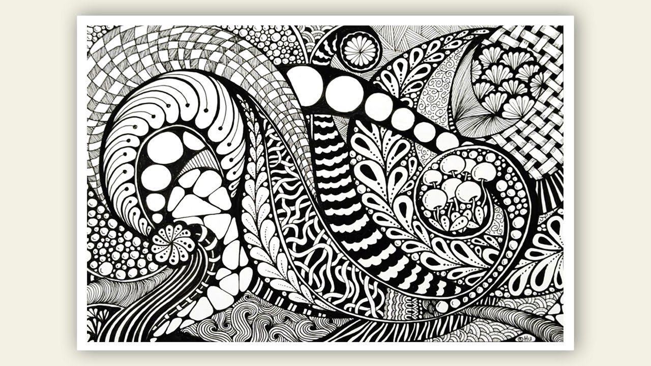 Easy zentangle art for beginners step by step || zentangle doodle art