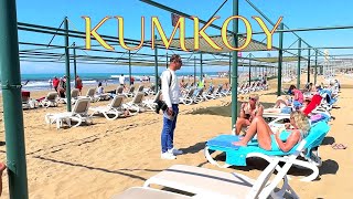 SIDE KUMKOY TODAY BEACH WALK from KIRMAN to STELLA ELITE and Miramare TÜRKIYE #side #kumkoy #turkey