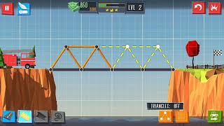 Build a bridge level 2 complete 3 👑star  satisfying gameplay Walkthrough