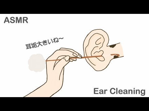 【ASMR】大きな耳垢が取れてスッキリする耳かき Ear Cleaning 【No Talking】