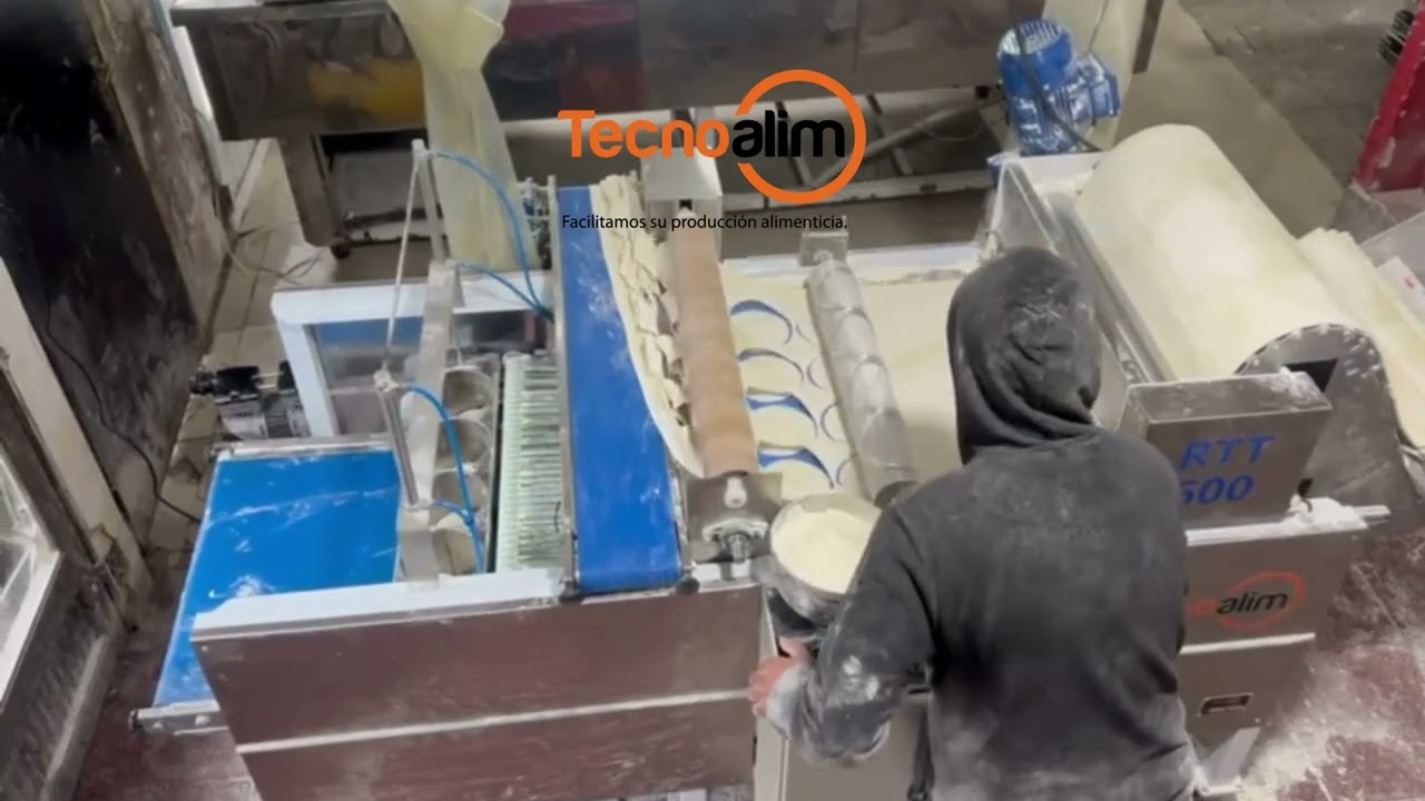 RTT 600 | Rotoestampadora con Apilador Tubular – Producción de Tapas de Empanadas a Gran Escala