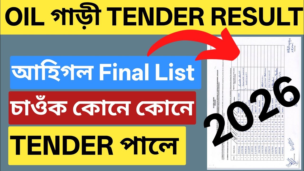 Oil Tender Result 2026 | Final List