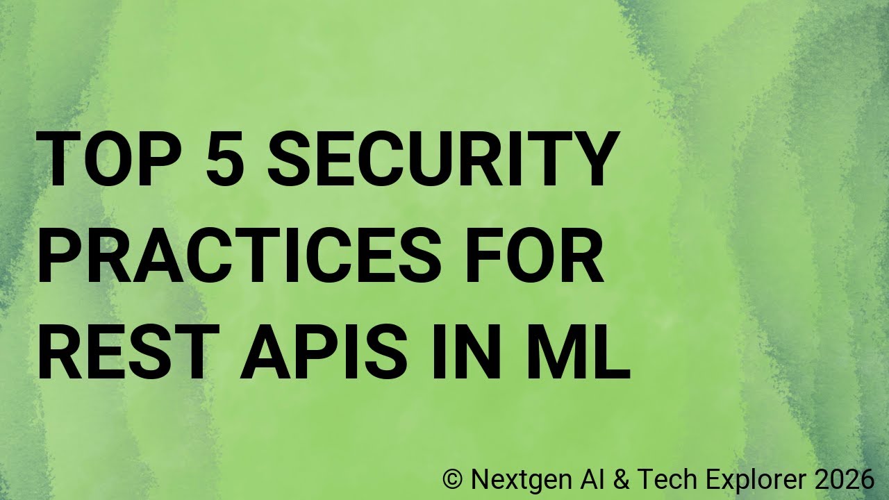 Top 5 Security Practices for REST APIs in ML