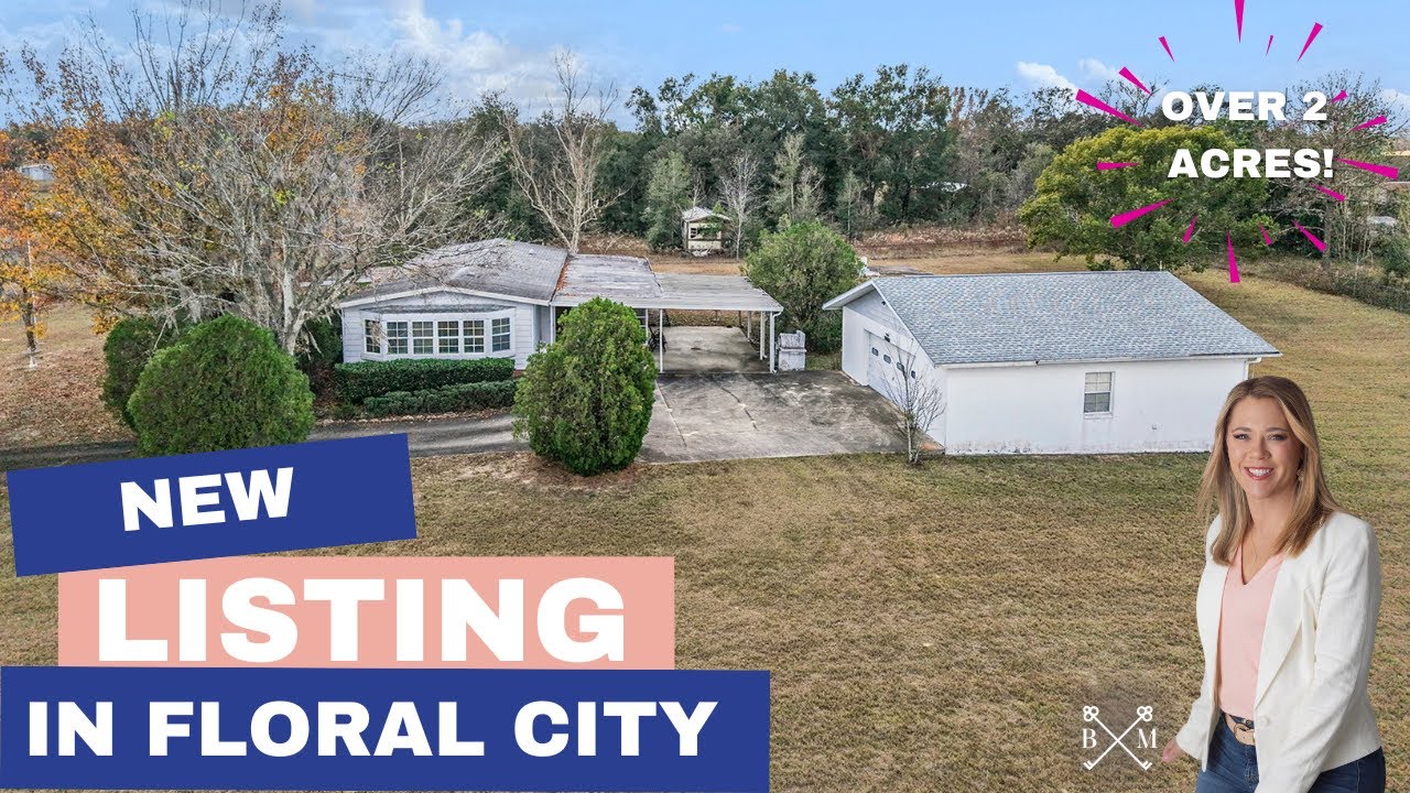 Charming 2-Bedroom Home with Bonus Room on Over 2 Acres in Floral City!