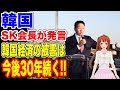 🇰🇷【韓国】🇰🇷SK会長が、今の経済状況は30年続くと発言!…【韓国ニュース:ウォン安】