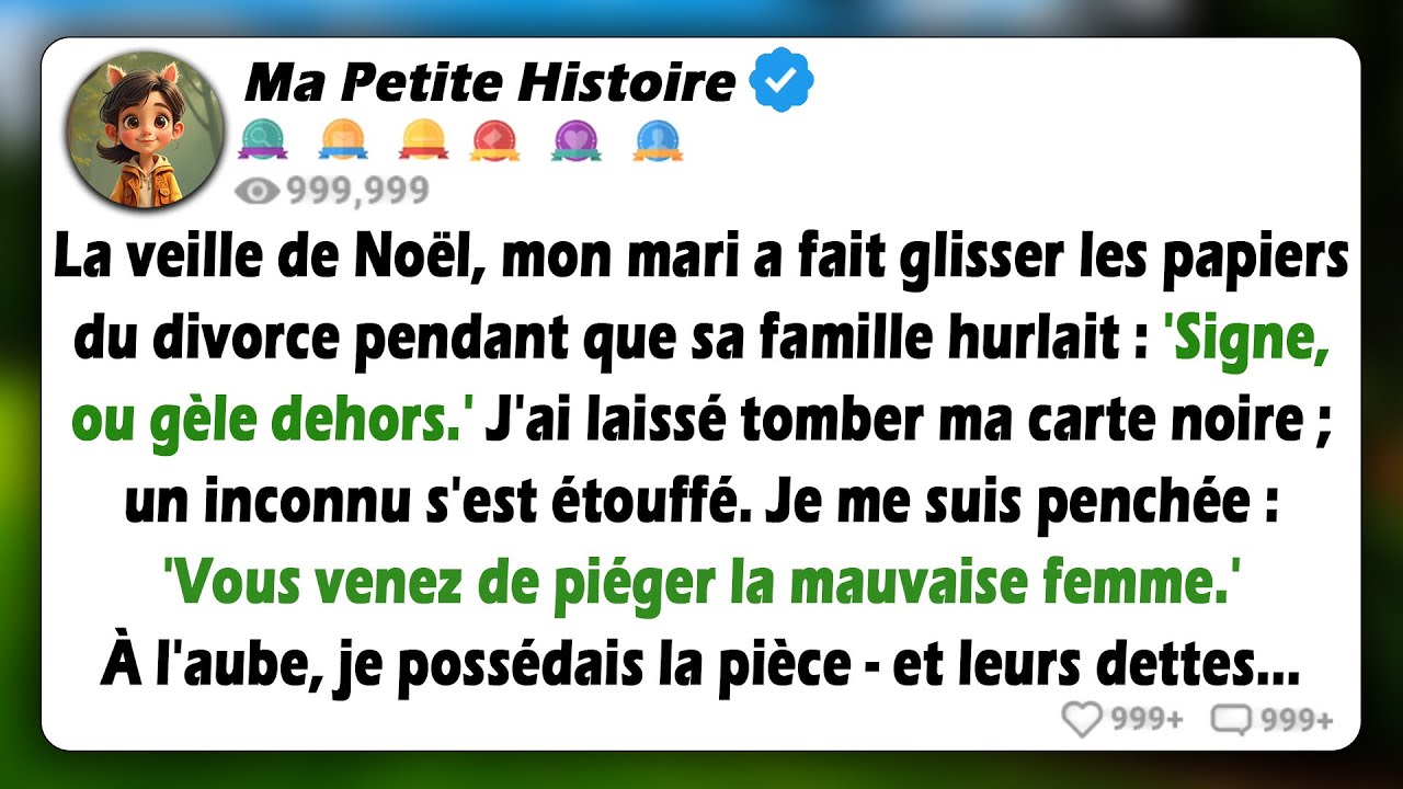 Mes beaux-parents ont ri quand il a divorcé de moi à Noël - puis le fils d'un milliardaire a vu ma..