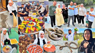 بيتنا مليان أفاعي🐍//أحلى عزيمة مزكين ومصطفى//مقلب الافعى صار جد