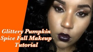 Glittery Pumpkin Spice Fall Makeup Tutorial