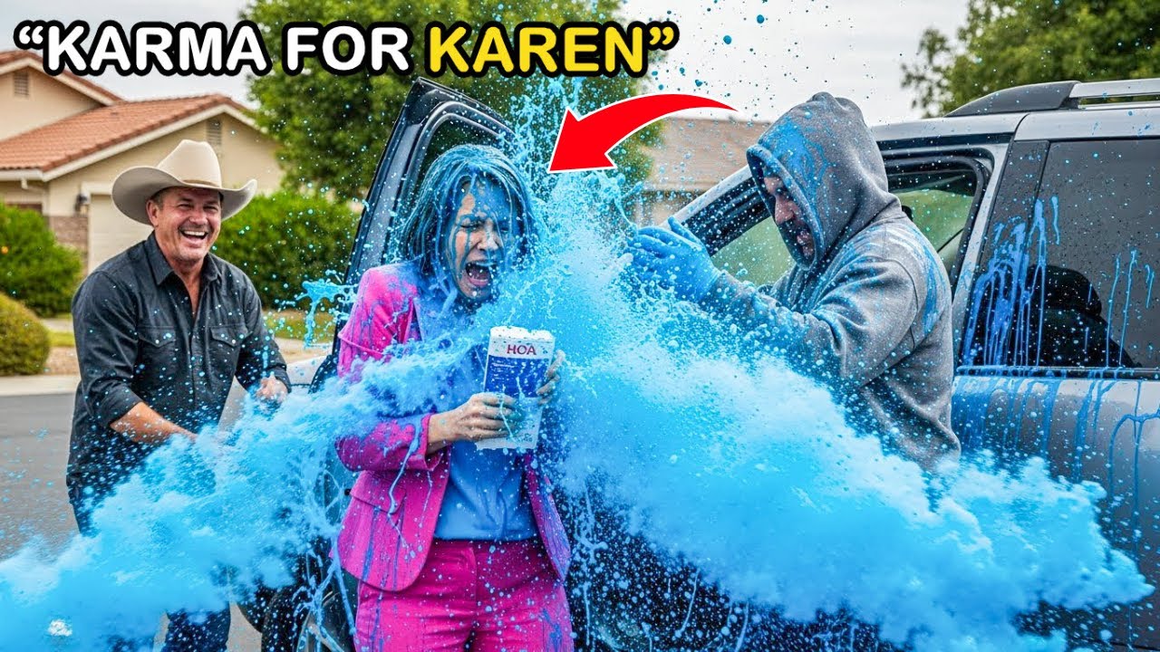 Karen Kept Stealing My Packages — So I Set a Trap That Sprayed Blue Dye on Her