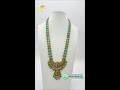Grand Rani Haaram with Green Beads &amp; Statement Pendant | RH Jewellers