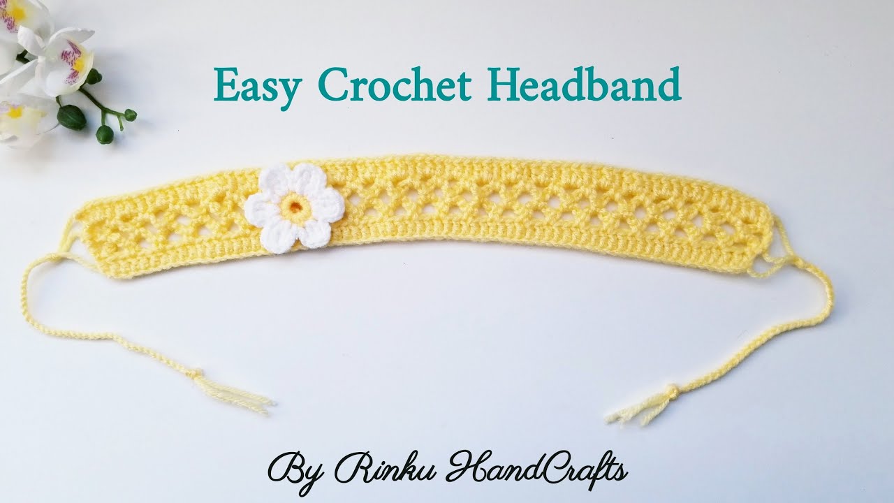Easy Crochet Headband | How to Crochet Headband with Flower | Crochet Hairband Tutorial for Beginner