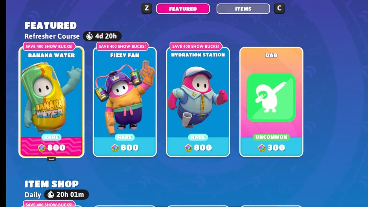 Smallest Fall Guys item Shop Ever...