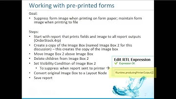 Module 8: Working with Pre-Printed Forms (GRW)