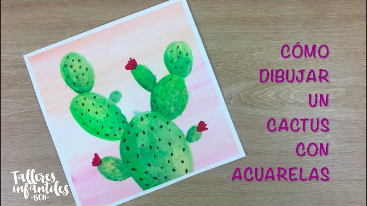 Cómo dibujar cactus con acuarelas - YouTube