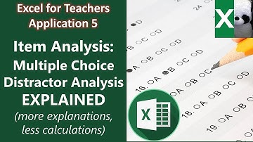 ITEM ANALYSIS: MULTIPLE CHOICE DISTRACTOR ANALYSIS EXPLAINED | Excel for Teachers | Carlo Excels