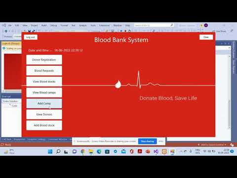 Blood Bank Management System | VB.net and MySQL Project Source Code | VB.net MySQL CRUD Project