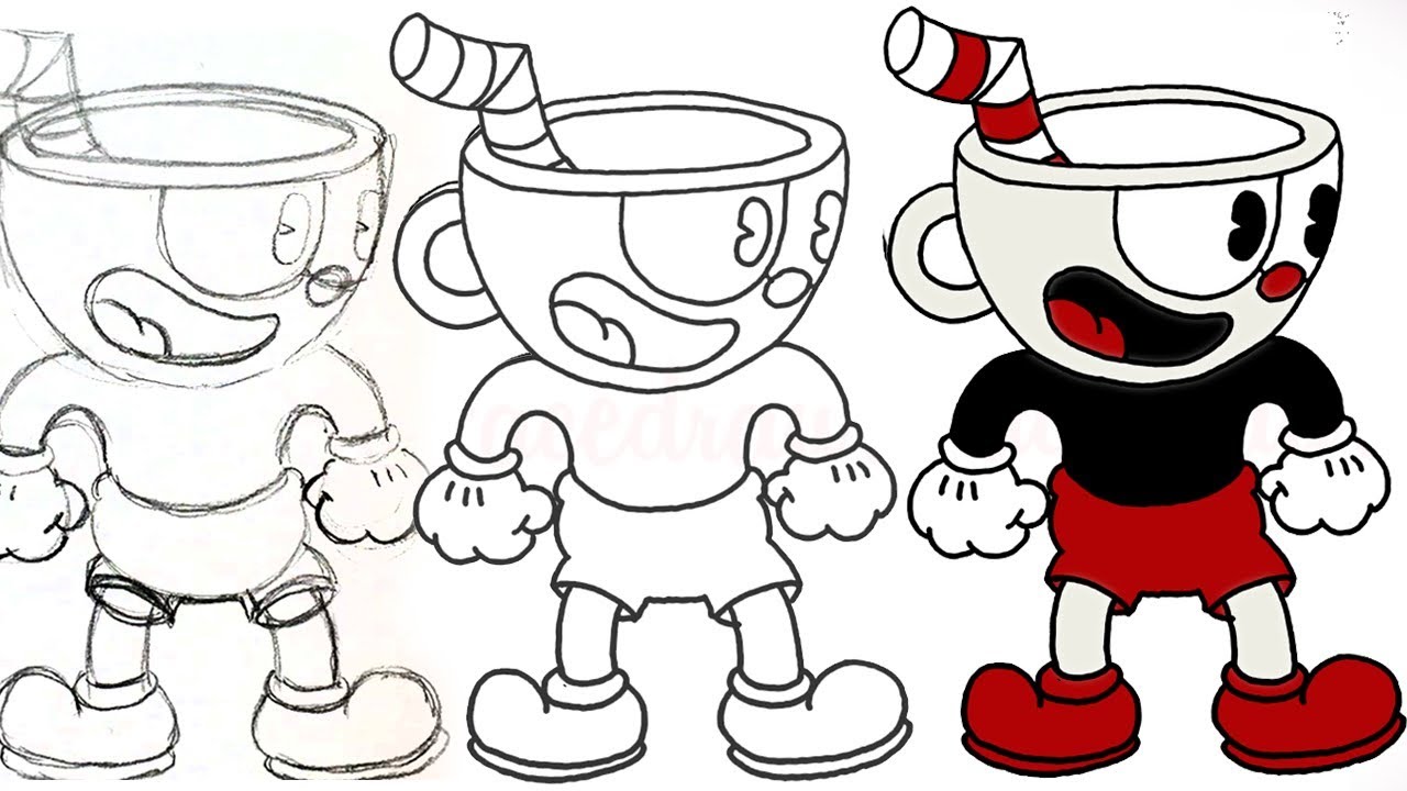 How to Draw Cuphead from Cuphead - YouTube