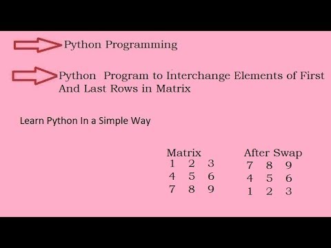 Python Program to Interchange Elements of First And Last Rows in Matrix ...