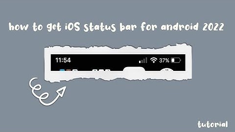 How to get iOS status bar for Android 2022 || Tutorial #statusbar