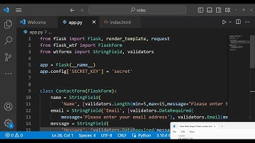 Python 3 Flask-WTF Example to Implement Form Validation and Show Custom Error Messages in Browser