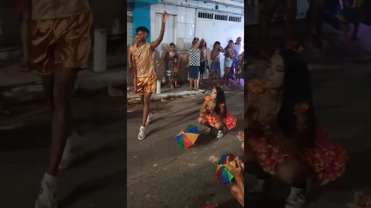 Cia Tareco e Mariola no corredor da folia em Três Carneiros 