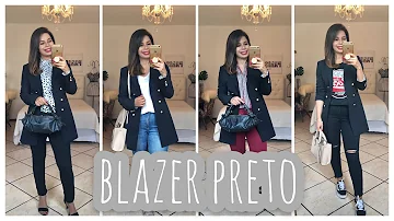 Como usar blazer feminino preto?